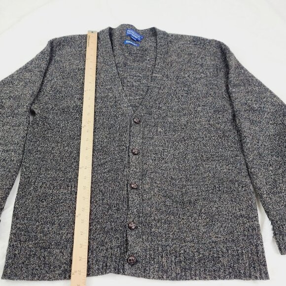 Pendleton Women's Gray Heather Tight Knit Button-Front Cardigan Sweater Size M - Picture 4 of 10